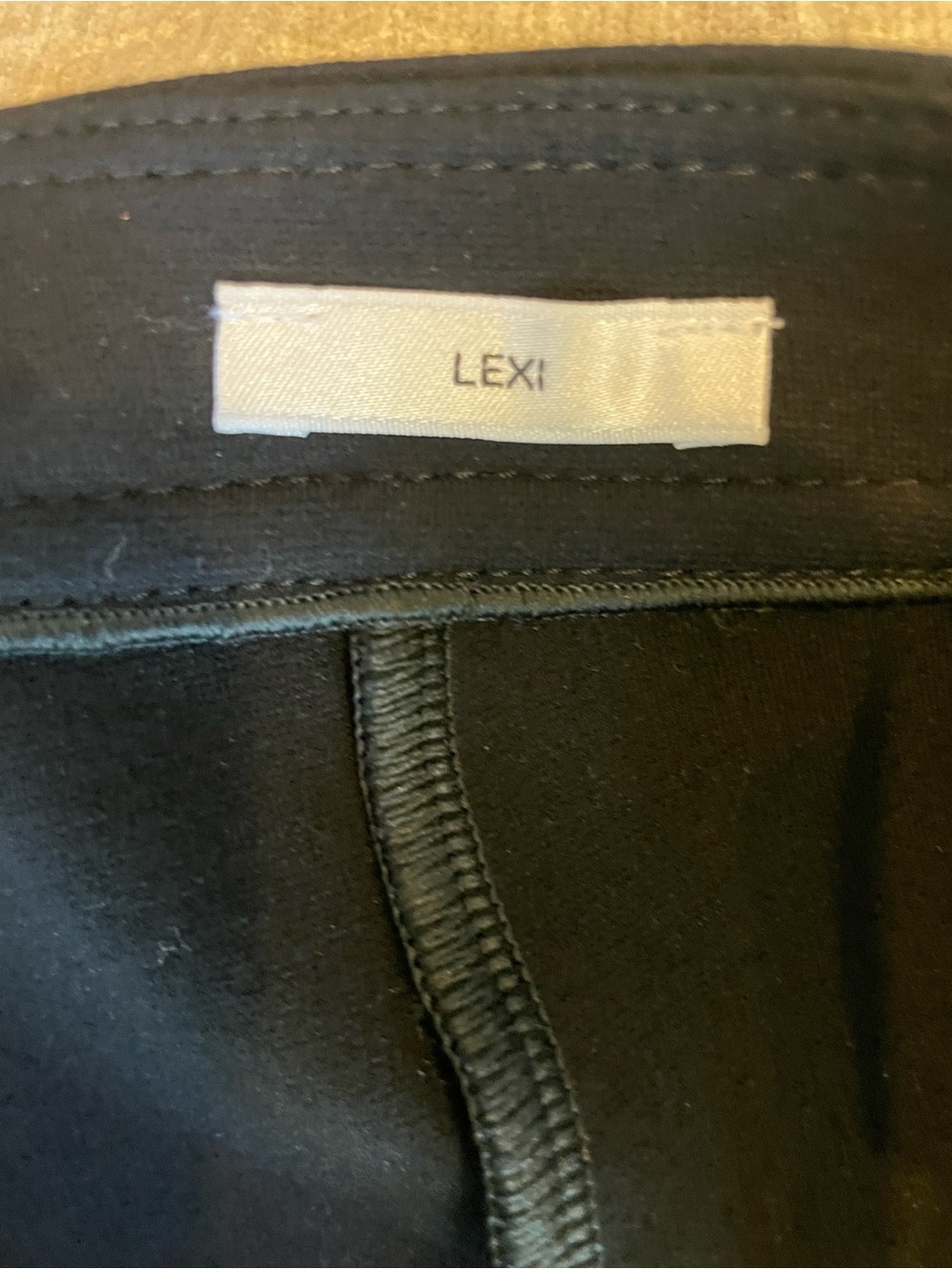 St. John Black Lexi Pants with Sparkle Side Panels - Picture 7 of 8